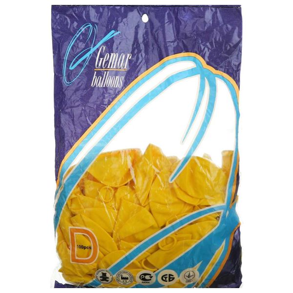 Yellow Party Balloons, Pack of 100