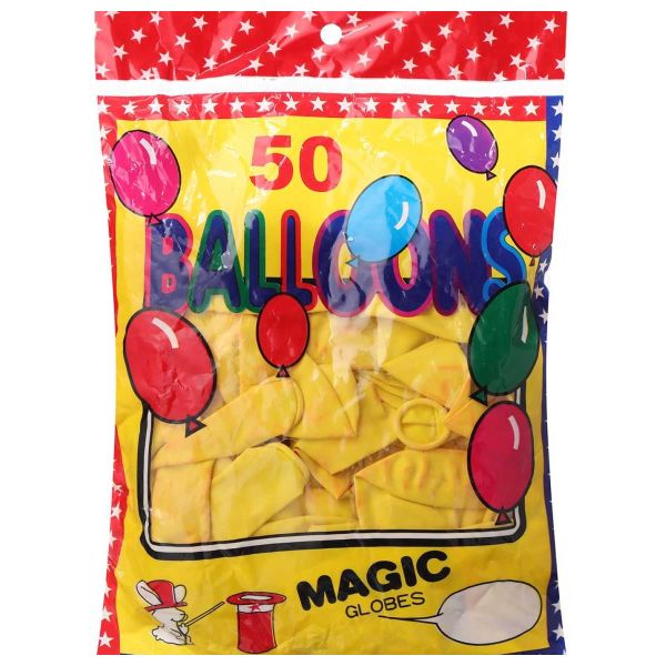 Yellow Party Balloons, Pack of 50