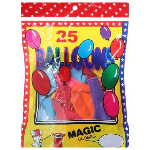 Multi-Color Party Balloons, Pack of 25 - Vibrant and Joyful