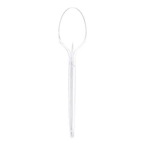 Large Plastic Transparent Spoons 24 Pcs