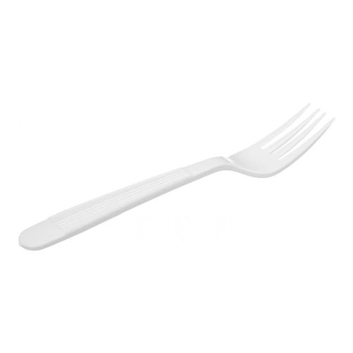 Heavy-Weight Plastic Forks -white, 200-Pack- 18 cmco19610