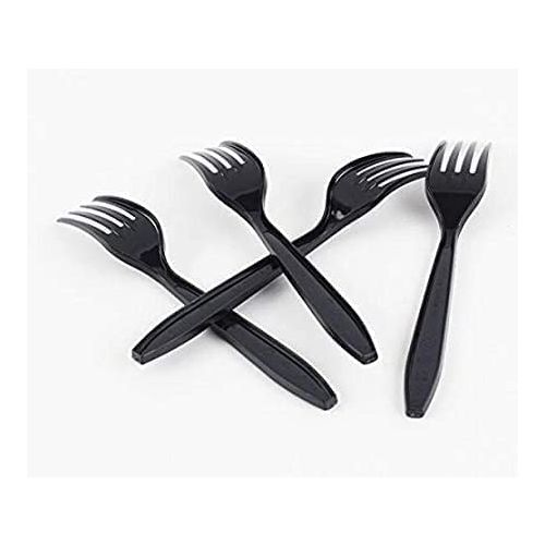 Plastic Fork Large 50 Count - Black