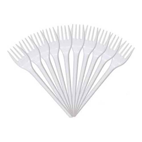 100 Count Large Plastic White Fork