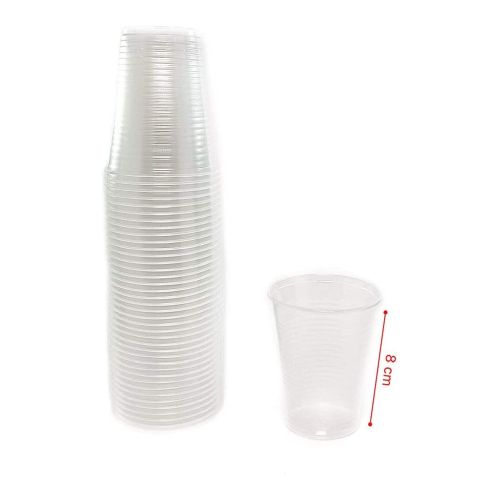 Transparent Plastic Cups 50 Pieces