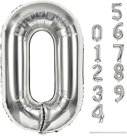 32 Inches Helium Large Number Balloons for Birthday Celebrations and Party Decoration Multi Colors