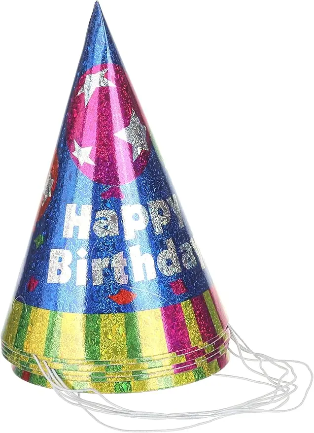 Party Happy Birthday Hat Bands for Birthday Parties Multi Color - set of 6