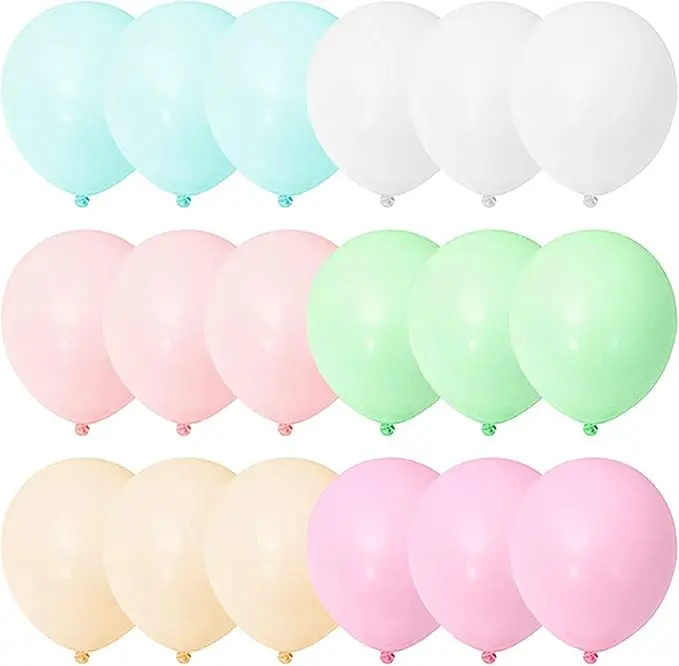 Pastel Multi Color Latex Balloons for Birthday Decoration - 100 pieces
