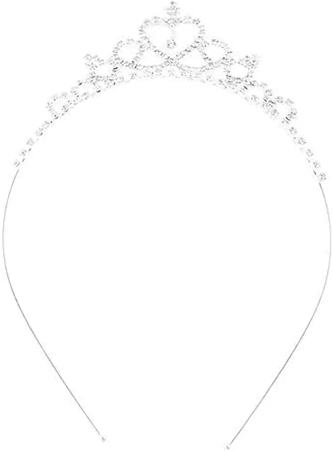 Children Tiara Crown Headband - Silver