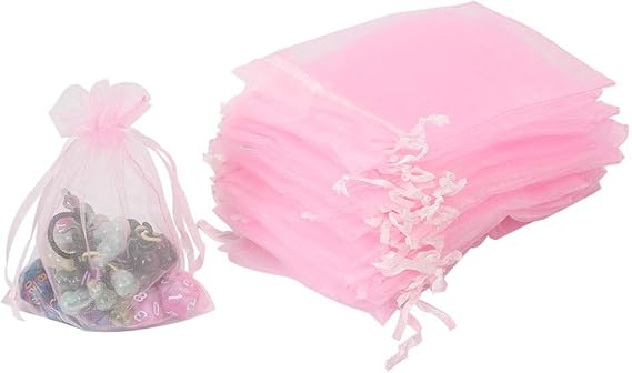 Pink Gift Bag, Goodie Bag 7 cm x 9 cm - 100 pieces