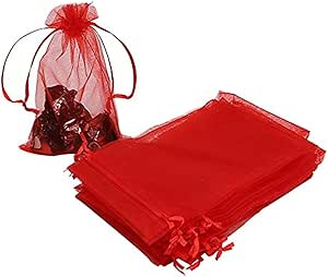 Red Goodie Gift Bag 10 cm x 15 cm - 100 pieces 