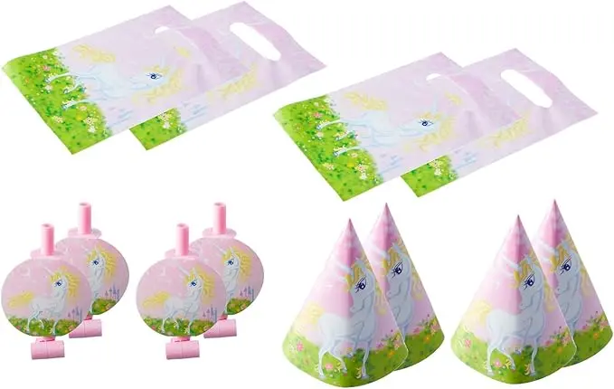 Unicorn Shape Party Bag, Loot Bag, Goodie Bag - 12  pieces