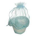 Baby Shower Gift Basket - Turquoise & White