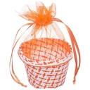 Basket-Shape Decoration for Baby Shower - Orange