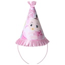 Multi-Color Party Paper Cone Hat with Glitter - Girls