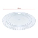 Disposable Decorated Plastic Plate for all occasions - 10 pcs - Transparent