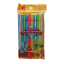 Set of 50 Plastic Straws - Jumbo Size - Multi Color