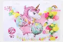 Pink Color Unicorn Foil Balloons- set of 5