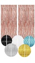 2 Piece Glittery Curtain Backdrop, Fringe Curtains 195cm x 240cm - Assorted Colors