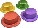 Plastic Glitter Party Hats for Kids Different Colors - 4 pieces