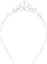 Children Tiara Crown Headband - Silver