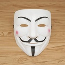 Plastic Hacker Face Mask Anonymous Mask Halloween Cosplay