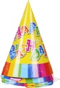 Party Happy Birthday Hat Bands for Birthday Parties Multi Color - set of 6