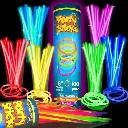 Party Sticks Glow in the Dark Sticks Bracelets and Necklaces Goodie Bag/ Party Bag/ Loot Bag Fillers - 50 pieces / 100 pieces