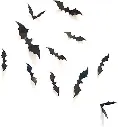 Halloween Party Wall Decoration Bat Stickers - 12 pieces