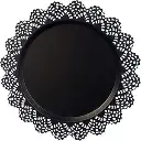 Black Plastic Cake Serving Tray