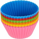 Silicon Round Shape Cupcake and Muffin Molds 7 cm - 12 pieces 