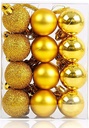 Golden Christmas Ball for Christmas Tree Decoration - 24 pieces 