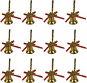 Merry Christmas Small Bell Shaped Christmas Tree Decoration  - 12 pieces 